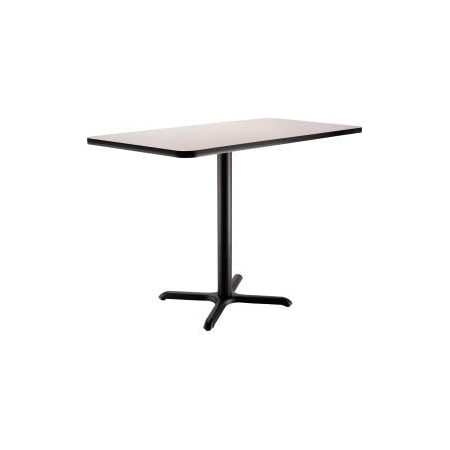 National Public Seating Interion Counter Height Restaurant Table, 48"L x 30"W x 36"H, Gray 695850GY